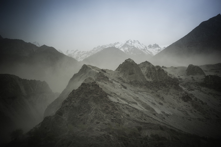 mountain with duststormの写真素材