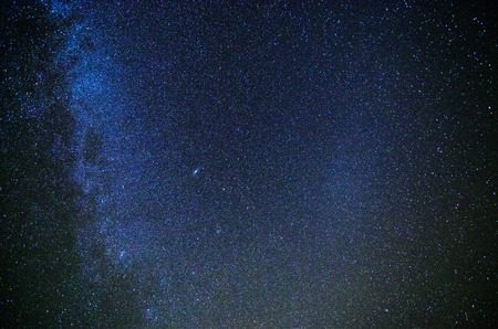 Wide field long exposure photo of the Milky Way