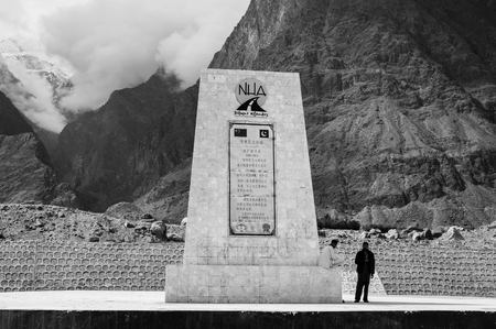view to karakoram highway and valley, Karakoram, Pakistanのeditorial素材