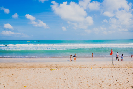 The Kuta beach in Bali Indonesiaの写真素材