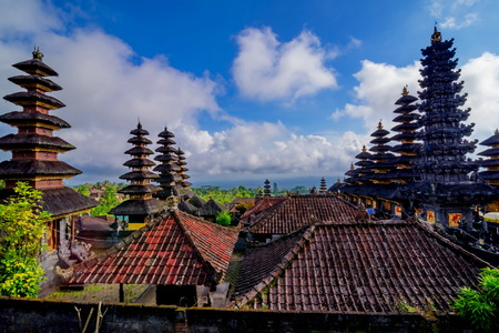 Taman Ayun Temple (Bali, Indonesia) on a beautiful sunny dayの写真素材