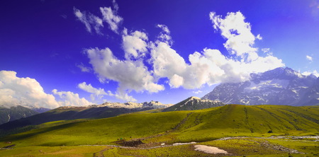 Beautiful mountain view with snow of Sonamarg, Jammu and Kashmir state, Indiaの写真素材