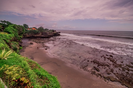 Tanah Lot temple, Bali, Indonesiaの写真素材