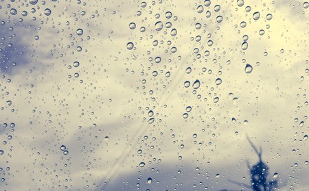 rain drop on glassの写真素材