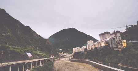 DAOCHENG, CHINA -SEPTEMBER 05, 2016: The Landmark of A view of the building and architecture with uniqueness in China.のeditorial素材