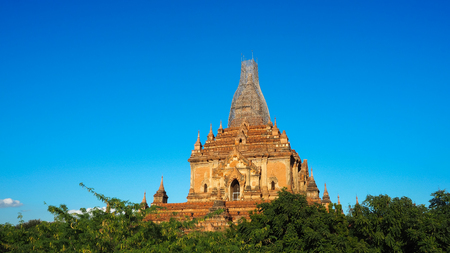 Scenic sunrise above bagan in Myanmar Bagan is an ancient city with thousands of historic buddhistの写真素材