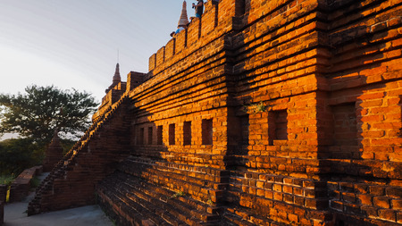 Scenic sunrise above bagan in Myanmar Bagan is an ancient city with thousands of historic buddhistの写真素材