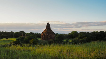 Scenic sunrise above bagan in Myanmar Bagan is an ancient city with thousands of historic buddhistの写真素材