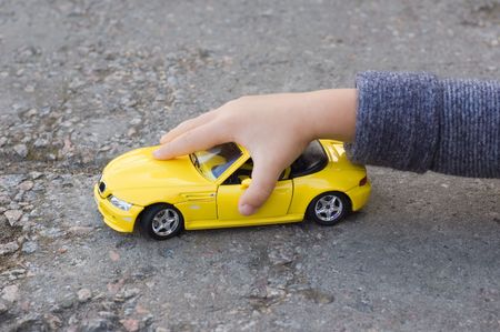 playing with a carの写真素材