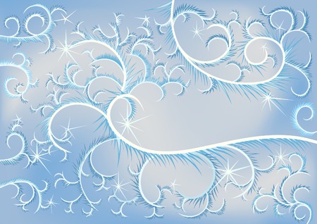 blue-grey frosty pattern. christmas backgroundのイラスト素材