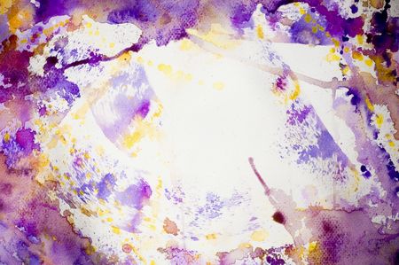yellow and purple watercolor backgroundの写真素材