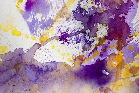 yellow and purple watercolor backgroundの写真素材