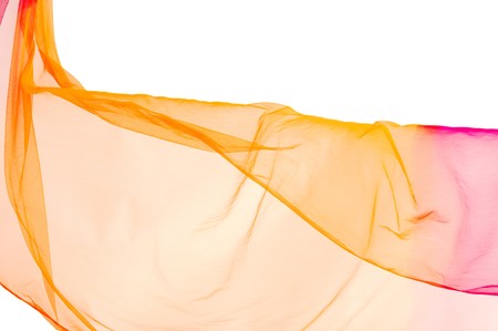 delicate light fabric background isolated on white backgroundの写真素材