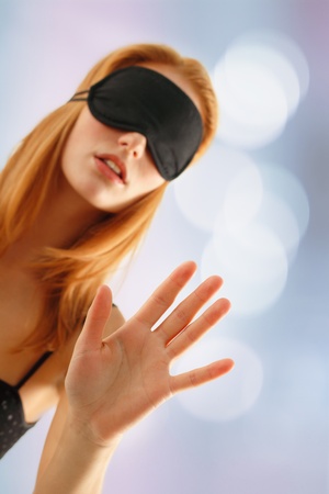 girl with bandage isolated on white background の写真素材