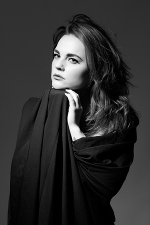 sexy beautiful woman studio shotの写真素材