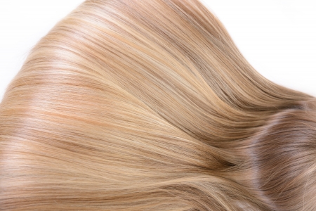 Hair and haircare. Beautiful blond female natural hair closeupの写真素材