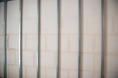Profile for drywall for room soundproofing. Construction work, repair. Renovationの写真素材