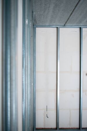 Profile for drywall for room soundproofing. Construction work, repair. Renovationの写真素材