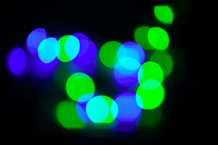 Beautiful decor with Christmas  lights, blur holiday night abstract background