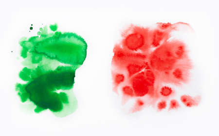 Italian republic day watercolor painting. Hand drawn illustration in colors of Italian national flag, artistic abstract background, beautiful design elementの写真素材