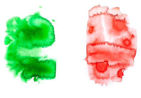 Italian republic day watercolor painting. Hand drawn illustration in colors of Italian national flag, artistic abstract background, beautiful design elementの写真素材
