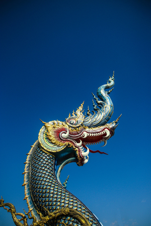 serpent naga blue skyの写真素材