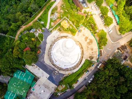 Big buddha Phuket aerial view evening momentの写真素材
