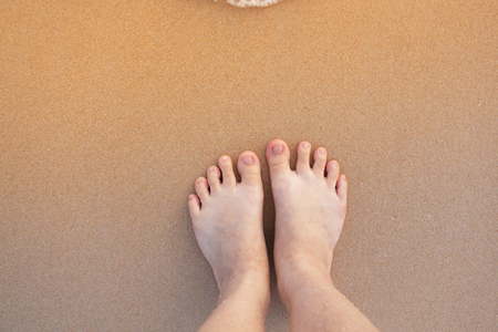 Bare feet Â on the beachの写真素材
