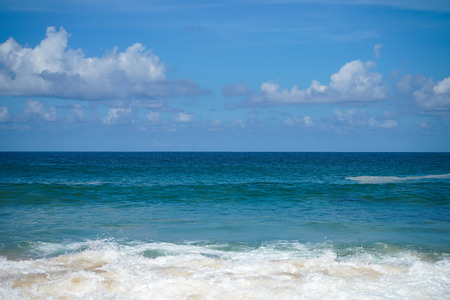 Clouds blue sky and sea background landscape