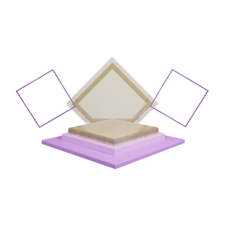 Podium for awards ceremony on a white background. 3d renderingの写真素材