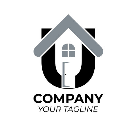 Real estate and home buildings logo design. Property and Construction logo design.のイラスト素材