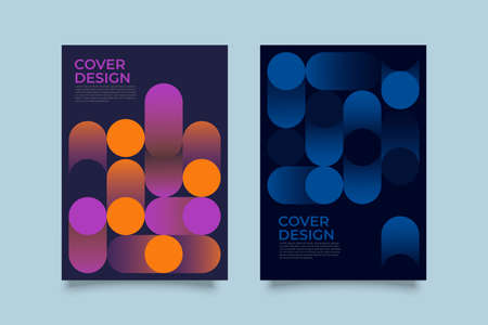 Modern abstract covers set, minimal covers design. Colorful geometric background, vector...