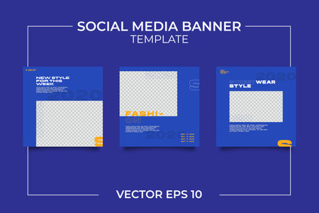 Hype social media post template set.のイラスト素材