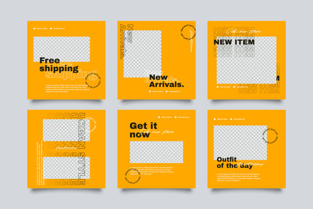 Urban Social Media Post Template for digital marketing and sale promo. modern fashion advertisingのイラスト素材
