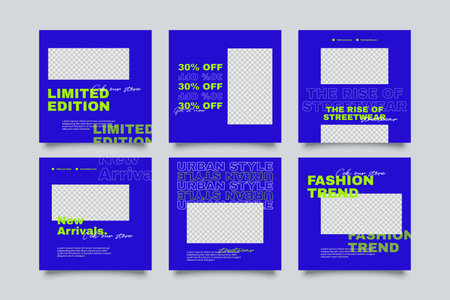 Urban Social Media Post Template for digital marketing and sale promo. modern fashion advertisingのイラスト素材