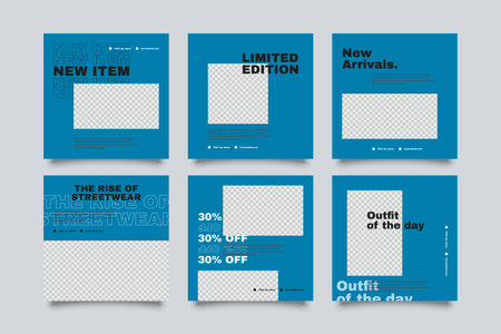 Urban Social Media Post Template for digital marketing and sale promo. modern fashion advertisingのイラスト素材