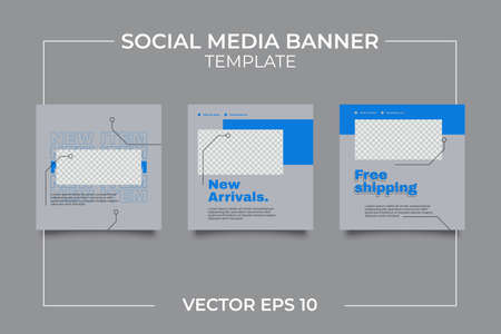 Urban Social Media Post Template for digital marketing and sale promo. modern fashion advertisingのイラスト素材