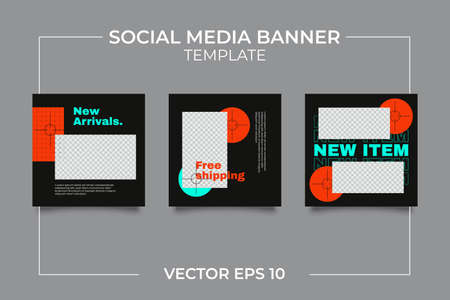 Urban Social Media Post Template for digital marketing and sale promo. modern fashion advertisingのイラスト素材