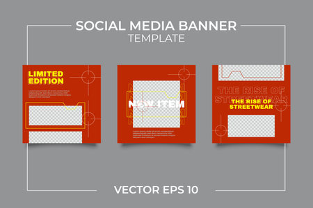 Urban Social Media Post Template for digital marketing and sale promo. modern fashion advertisingのイラスト素材