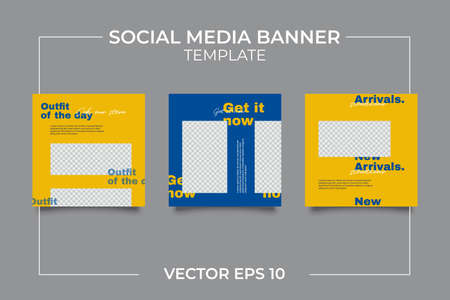 Urban Social Media Post Template for digital marketing and sale promo. modern fashion advertisingのイラスト素材