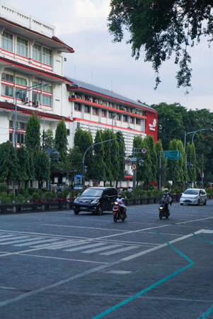 Surakarta, Indonesia - September 1, 2021: A street atmosphere in the city of Surakarta which has unique characteristics and is the center of Javanese culture and customs tourismのeditorial素材