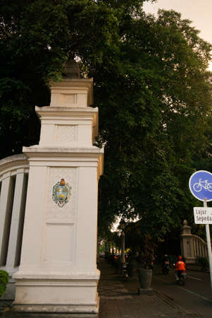 Surakarta, Indonesia - September 1, 2021: A street atmosphere in the city of Surakarta which has...