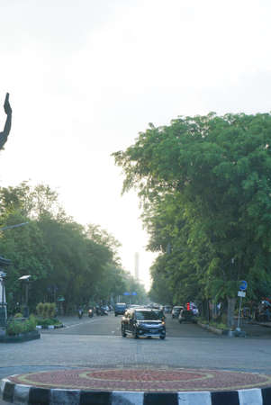 Surakarta, Indonesia â€“ December 20, 2021: Gladak Statue or the Slamet Riyadi Statue is a form...