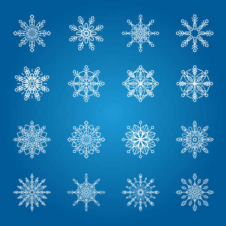 Vector snowflakes design for winter. Christmas design background vector. New Year. Winter snowflakes. Snow. Vector illustrationのイラスト素材