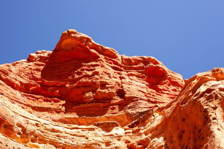 Bright, saturated and beautiful canyons against the blue sky, country Egypt. Background imageの写真素材