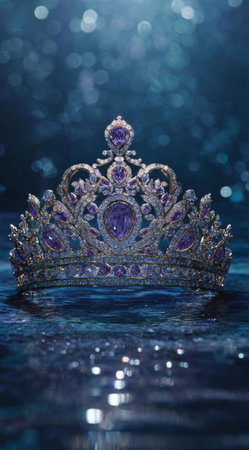 low key image of beautiful queen/king crown. fantasy medieval periodの素材