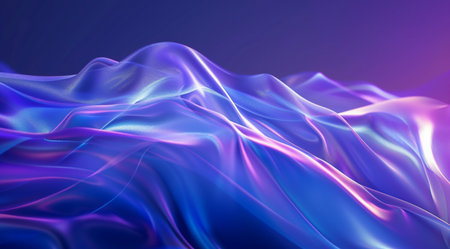 abstract blue wavy background. 3d rendering, 3d illustration.の素材