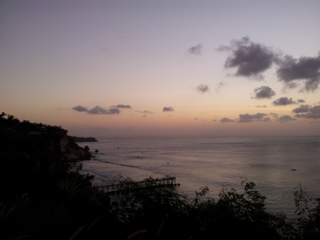 Sunset over seaの写真素材