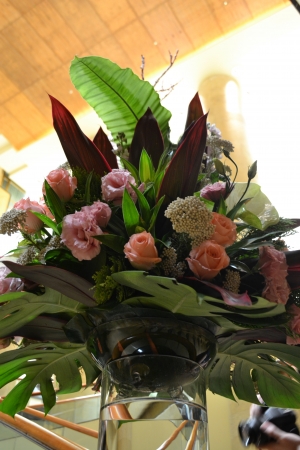 Flower arrangements closeup shot の写真素材