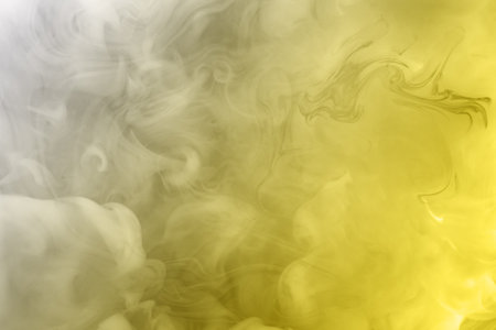 Illuminating and Ultimate Gray. Paints dissolved in water. Trending colors 2021 year. Bright amazing abstract background. Smoke effect.の写真素材